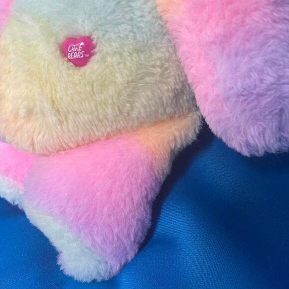CARE BEARS TOGETHERNESS TIE - DYE RAINBOW PLUSH BEAR / BASIC FUN STUFFED ANIMAL - Picture 10 of 16